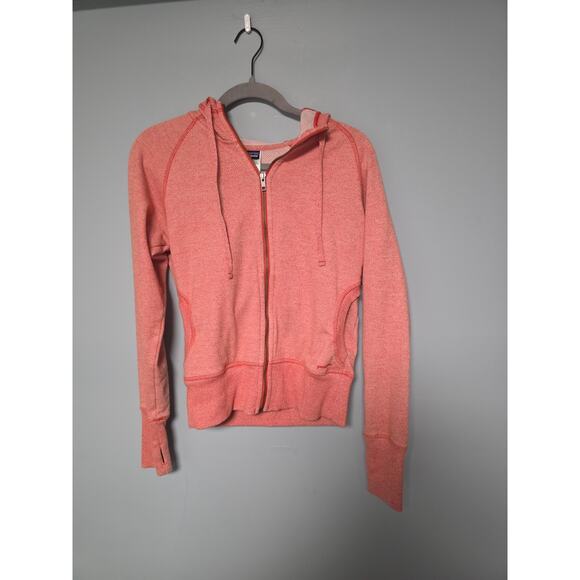 Patagonia Women’s Medium Cloud Stack Pink Zip Up Jacket Outdoor Hood Light Layer - Picture 5 of 8